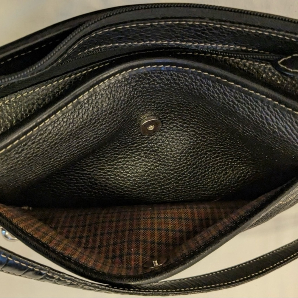 2 Pc. Brighton Black Leather Shoulder Bag and Wallet Matching Set - Picture 5 of 5